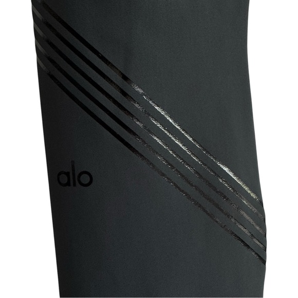 ALO Yoga High-Waist Vapor Leggings in Rise Anthracite Grey Athletic Pant | Small - Picture 7 of 8